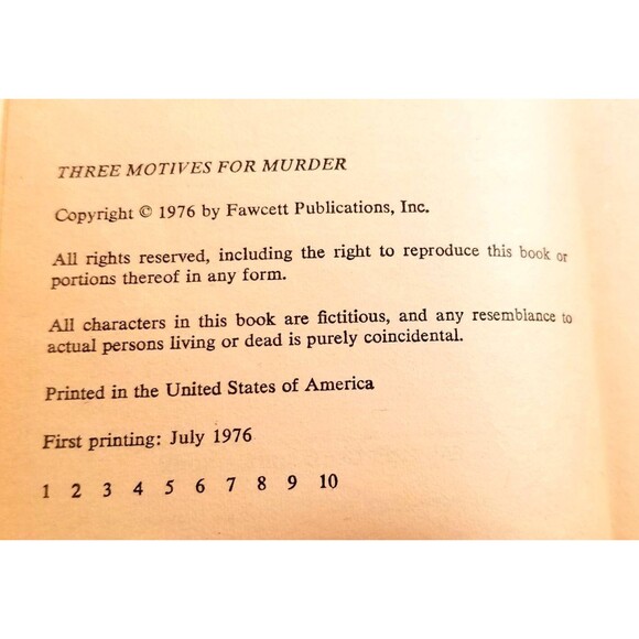 1976 Three Motives for Murder Roy Windsor an Ira Cobb Detective Story - Picture 5 of 6